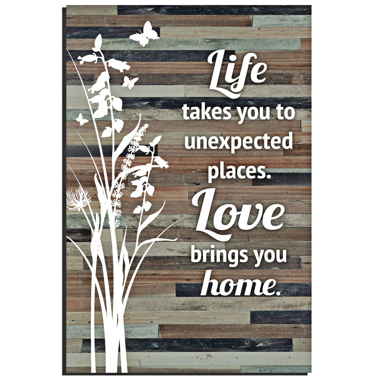 Life Takes You To Unexpected Places Wood Plaque Easel Hanger